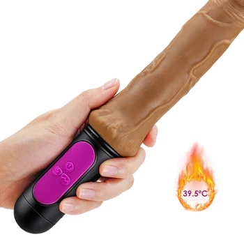 10 Vibracije Načini Ogrevanja Realne Dildos Vibrator Sex Igrače Za Ženske Klitoris Stimulator Hitro Orgams Ženski Penis Masturbator