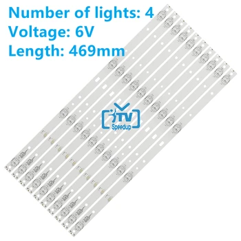 10pcs LED Trakovi 4lamps 6v za Lehua 49AX3000 Celed91865 lightbar JS-D-JP4910-041EC(60517) E49DU1000