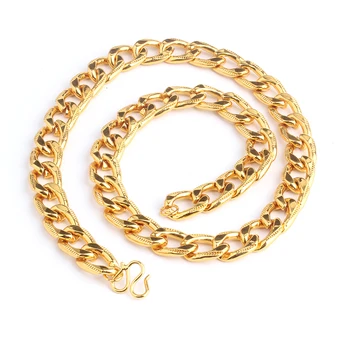 11 mm zlate barve prestavi ravno verige ogrlica Zlitine Nikoli ne zbledi ogrlice nakit trgovini