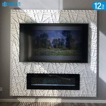 12pcs 50 cm 3D stenske plošče Geometrijske linije 3D stenske nalepke ozadje zidana diamanta dekor strešnik 3D plesni 90-ih estetskih soba