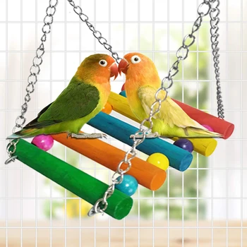 13 Paketi Ptica Swing Igrače Papiga Žvečilni Visi Gredi z Bell Hišnih Ptic, ki Kletke, Igrače za Male Parakeets DRSA889