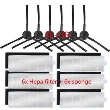 18Pcs/veliko Robot sesalnik Hepa filter za ilife A40 A4S A4 A8 A6 X620 deli filter Strani Krtačo Robot sesalnik deli