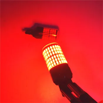 1Pair T20 7443 3014 144SMD Rdeča LED Canbus Luč Utripa Strobe Utripa Zadnje Opozorilo Varnostna Zavora Ustavi Avto Svetlobe