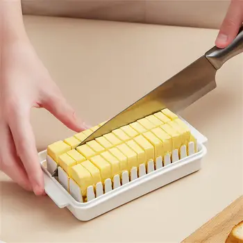 1PC Lesene Barvne Plastične Maslo Rezanje Škatla za Shranjevanje Sir, Sveži-Vodenje Škatli s Pokrovom Zajtrk Sir Orodja, Kuhinjskih pripomočkov