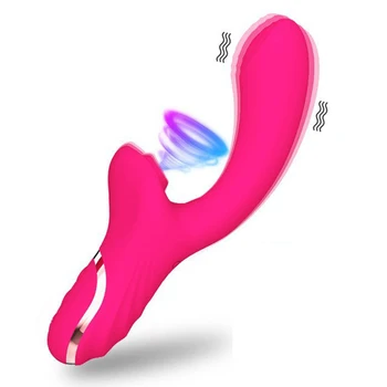 20 Načini Dildo, Vibrator Ženski Klitoris Bedak Vakuumske Klitoris Sesanju 2 v 1 Stimulator Vagina Vibrat G Spot Sex Igrača za Ženske