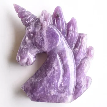 2020 nov modni dobre kakovosti 1pcs naravnega kamna vijolični oblak brez skritih živali Samorog obliko obesek nakit brezplačna dostava