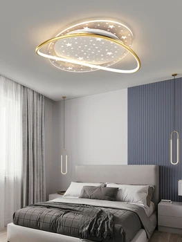 2022 novo spalnico lučka zvezdnato črno zlato, stropne svetilke soba eksplozije slog črte občutek dnevna soba svetilke