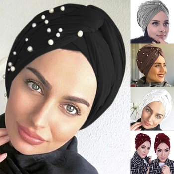 2023 Pomlad Jesen Ženske Šal Elegantne Dame Beanie Klobuk Muslimanske Ženske Turban Notranje Hijabs Modne Kroglice Dekoracijo Klobuk Ena Velikost