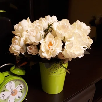 28 cm Svile Cvetja 1 Šopek Evropske Precej Poroko Mini Peony Umetne Svile šopek rož Flores Nevesto Doma Stranka Dekoracijo
