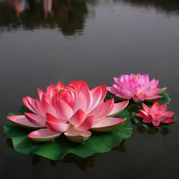 29 CM Premer Velik obseg Umetno Simulacije Lotus Flower Za Poročno Dekoracijo Doma Dekor Roza, Rdeča, Vijolična, Oranžna, Bela Barva