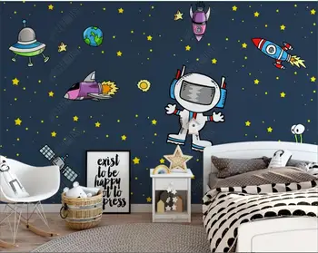 3d fotografije za Ozadje po meri, zidana risanka prostor vesolja sci-fi zvezdnato nebo, otroška soba, tapete za stene, v zvitkih spalnica