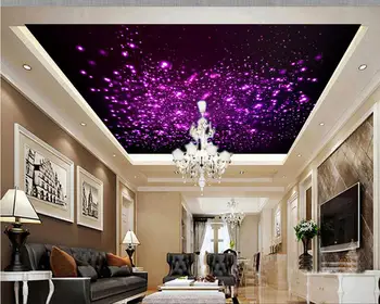 3d ozadje po meri Domov Dekoracijo Vijolično glare zenit strop design 3d stropne freske ozadje
