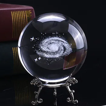6 cm Kristalno Kroglo Namizni Foto Rekviziti Miniaturni Dekoracijo S Podstavkom Planetov Model Jasno Domov Darilo Vgravirana Solarni Sistem Plovilo, 3D