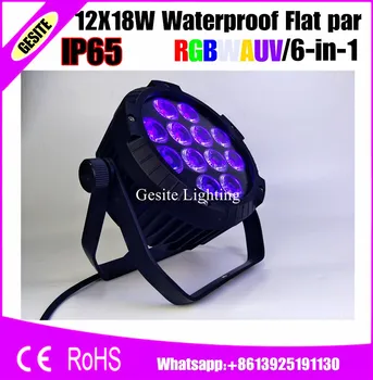 6pcs/veliko nepremočljiva Super Svetla LED Par Luči 12x18W RGBWAP 6IN1 Fazi Pranje Razsvetljavo