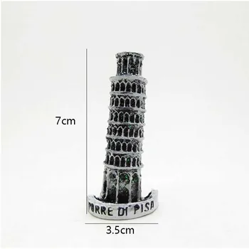 7X3.5 CM Italija 1Pcs Priljubljenih 3D Smolo Poševni Stolp v Pisi Magneti World Travel Spominkov Domače Potrebščine Hladilnik Magnet Dekor