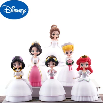 8pcs/set Disney Gashapon Poroko Princesa Model Cute Anime Slika Snow White Queen Alice Pepelka Okras otroške Igrače Darilo