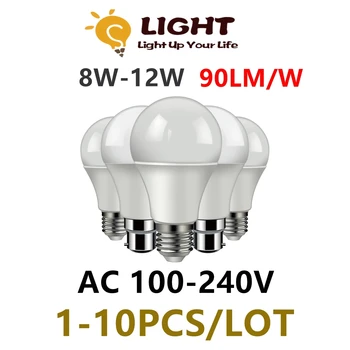 A60 lampara led AC100V-240V žarnica luči E27 B22 8W-12W 90lm/W Visoke Svetilnosti svetil za dnevno sobo led žarnice za hišo za dom