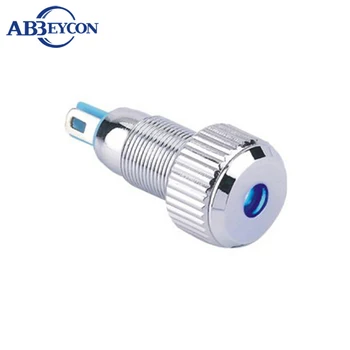 ABBEYCON visoke kakovosti 12V/24V/48V volt indikator led pilotni lučka Mini 8 mm dot led nepremočljiva kovinski lučka