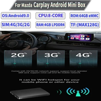 Android Box Brezžični Carplay Carplays Ai Okno Avtomobila 4+64 G 8-core Zvok Navigacije Za Mazda CX-8 CX-9 CX-3 CX30 Mazda2 MX-5