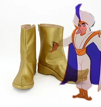 Anime Aladdin Cosplay Zlati Čevlji Usnjeni Škornji Jasmina Film Halloween Pustni Kostum Dodatki Po Meri