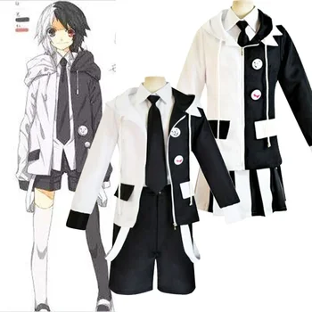 Anime Danganronpa V3: Ubijanje Harmonijo Cosplay Visoke Kakovosti Monokuma Unisex Cosplay Kostum plašč+majica+kravato+krilo(ali hlače)+nogavice