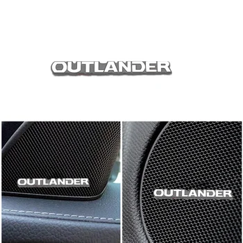 Avto Nalepke, 3D Aluminija Simbol notranje zadeve zvok Zvočnika Značko Za Mitsubishi Outlander 3 4 2019 2020 2021 Dodatki