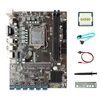 B250C ETH Rudar Matično ploščo+G4560 CPU+Opno+SATA Kabel+Switch Kabel+Termalno Pasto 12USB3.0 GPU Režo LGA1151 za BTC