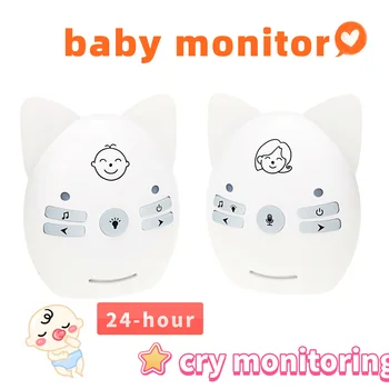 Baby Cry Alarm Monitor Talkie Varuška Interkom Prenosne Električne Varuška Noč Svetloba, Glasen zvočnik vgrajeni MIKROFON Starši Novice