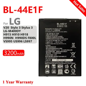 BL-44E1F 3200mAh Nadomestna Baterija Za LG V20 VS995 US996 LS997 H990DS H910 H918 F800 H990 BL 44E1F Mobilnega telefona, Baterije