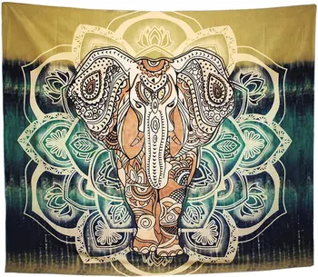 Bohemian Slon Hipi Mandala Tapiserija, Indijski Umetnosti Doma Dekor