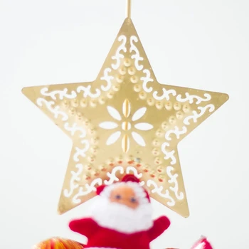 Božič Kovinski Tealight Svijećnjak Srčkan Santa Claus Lutka Iz Votlih Dreves Elk Snežinka Star Likalnik Umetnosti Svečnik