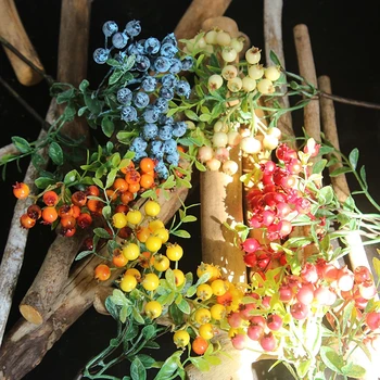 Božično Dekoracijo za Dom Ponaredek Sadje, Fižol Veje Cvetje Umetno Rastlin Berry, za Poroko Doma Dekor 28,5 cm