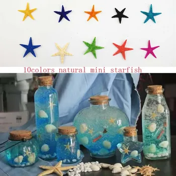 Brezplačna Dostava(100 kozarcev/veliko)1-2.5 cm 10Colors Mini zvezda Mikro Pogled DIY Klasičnih Vir Materiala, ki Želijo Steklenica za Dekoriranje sea star