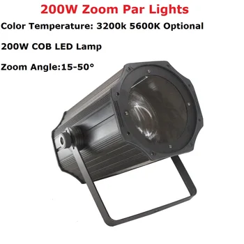 Brezplačna Dostava 200W LED COB Par Luči Toplo Bela / Pure White Dj Studio Gledališče Pranje Projektor DMX512 LED Fazi Pranje Luči