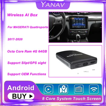 Carplay Brezžični Ai Polje Dvojno Bluetooth Android Za MASERATI Quattroporte 2017-2020 Auto Radio Multimedijski Predvajalnik, Smart Box HDMI