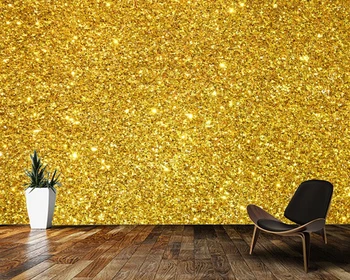 De Papel parede, Svetlo Zlate bleščice v ozadju 3d ozadje,dnevna soba spalnica kuhinja steno papirjev doma dekor KTV bar zidana