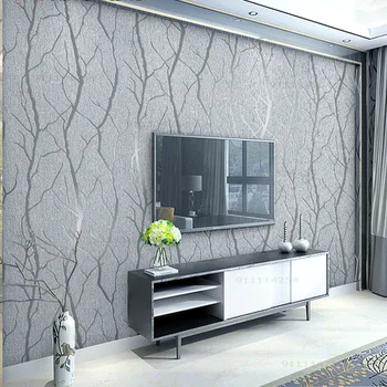 Debele sive žamet 3D ozadje za spalnico steno v dnevni sobi ozadju zgrinjati veje reliefno ozadje doma dekoracijo