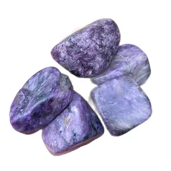 Debelo naravno vijolično charoite padle kamen večino kvarčni kristali, zdravilna gramoz kamni za dekoracijo
