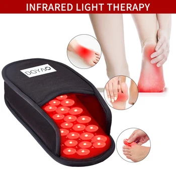 DGYAO 660nm Rdeča LED Svetloba & 880nm Bližini Infrardeča Terapija s Svetlobo Naprave Stopala Masaža Copate Artritis Bolečine Čevlji