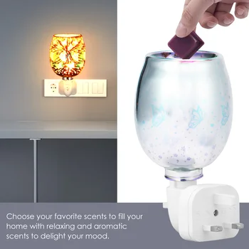 Difuzor-Taljenje Voska-Toplejša na Dotik-Lučka Bistvene Električni Home Plug 3D Noč-Lahka censer aromaterapija svetilke aroma svetilko