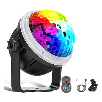 Disco Krogla, LED Stranka Lučka,RGBY Glasba-Nadzorovane,Vrtljiv Disco Lučka Z Daljinskim upravljalnikom Za Božič,Stranka,Otroci 0