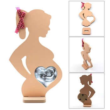 Dojenček je Prva Fotografija Ultrazvok Sonogram Les, Okvir za Sliko Otroka naleteli nosečnica foto Ljubezen na Prvi Pogled zaslona Spominek