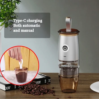 Električni Mlinček za Kavo Prenosni Mini Samodejno Majhne Bean Drobljenje Spice Priročnik Multi-funkcijo USB za Polnjenje Kuhinjski Aparat za Orodje