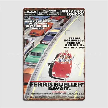 Ferris Buellers Dan Off 1986 London Vnaprej Bus Stop Film Kovinski Znak Klub Stranka Klub Bar Smešno Stenski Dekor Tin Prijavite Plakati