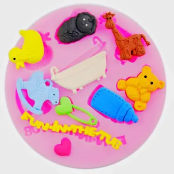 Fondat Okrasitev Orodja Plesni 3D otroška igrače Oblike DIY Določa Silikonski kalupi Torto kuhinjski pribor Bakeware