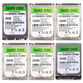 HDD USB Adapter Kabel 80/120/160/250/320/500 GB za Prenosni RAČUNALNIK Notranji Mehanske Trdi Disk