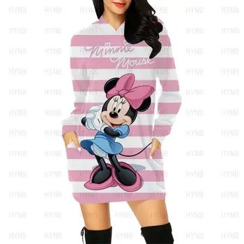 Hoodie Luksuzni Stranka Obleko Pulover Obleko Ženska Oblačila Mickey korejski Moda Minnie Mouse Obleke za Ženske 2022 Dolge Rokave Y2k