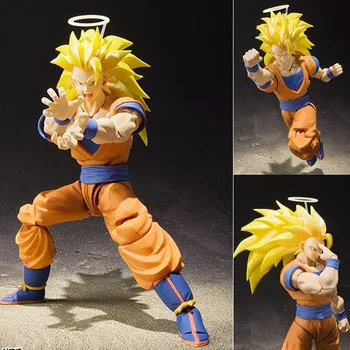 Japonski anime Goku super Rumene lase PVC Akcijska Figura, Igrače, Lutke Darila za Otroke 16 cm
