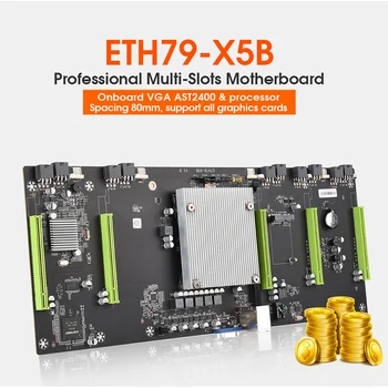 JUNDE ETH79-X5B rudarstvo motherboard podpira vse grafične kartice 80 mm velike presledke med ddr3 pomnilnika SATA s VGA vmesnik