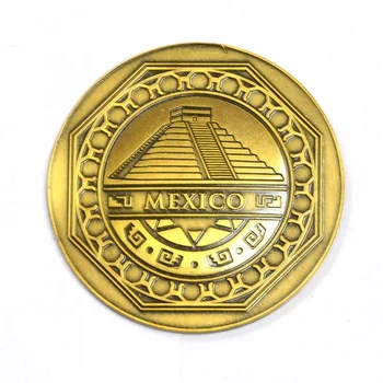 kovanci Tovarne na debelo s kavo meri izdelan 3D izziv cvetlični vzorec, umetnosti turistični spominek Mehika kovanec